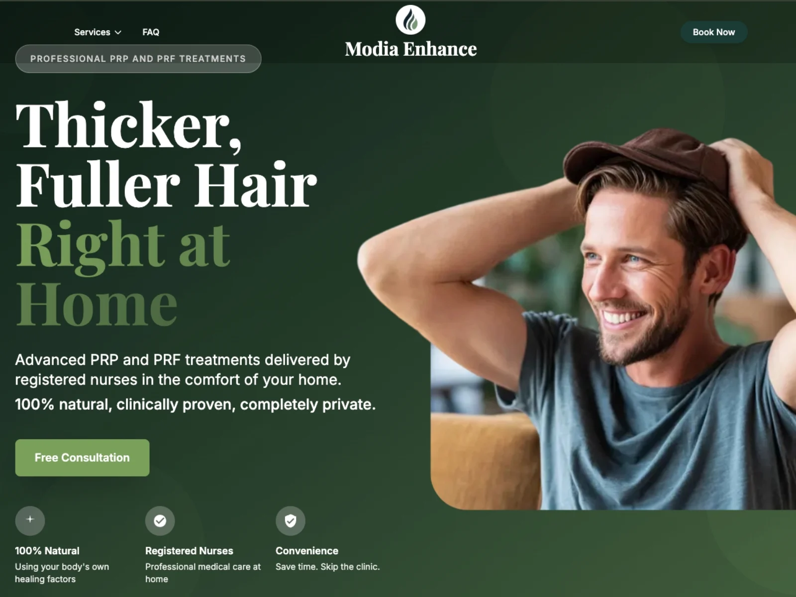 Website design for healthcare brand